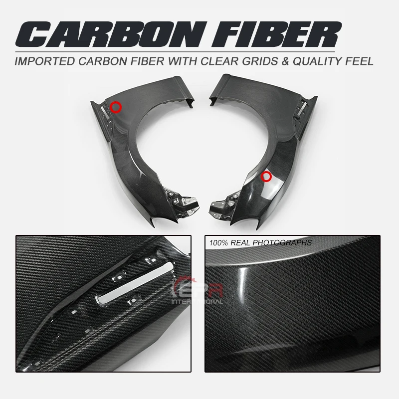 Car Styling OEM Style Carbon Fiber Front Wider Fender +20mm For FT86 GT86 FRS Glossy Finish Wheel Arch Flare Fibre Racing Kit