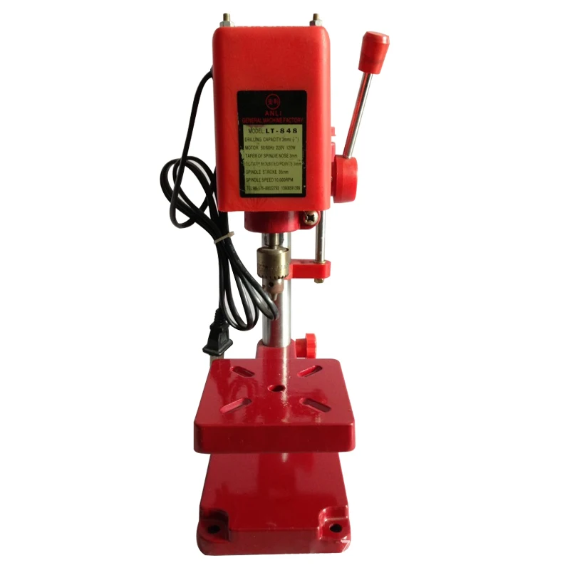 High Speed Bench Drill LT-848 Household Mini Drilling Machine Stepless Speed Regulation 120W Mini Mini Bench Drill 220V