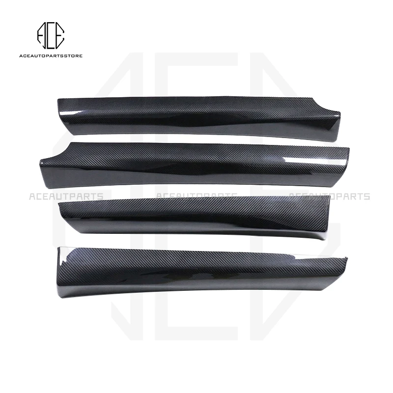 Car Interior Door Covers Real Carbon Fiber Car Interior Trims for Tesla Model 3