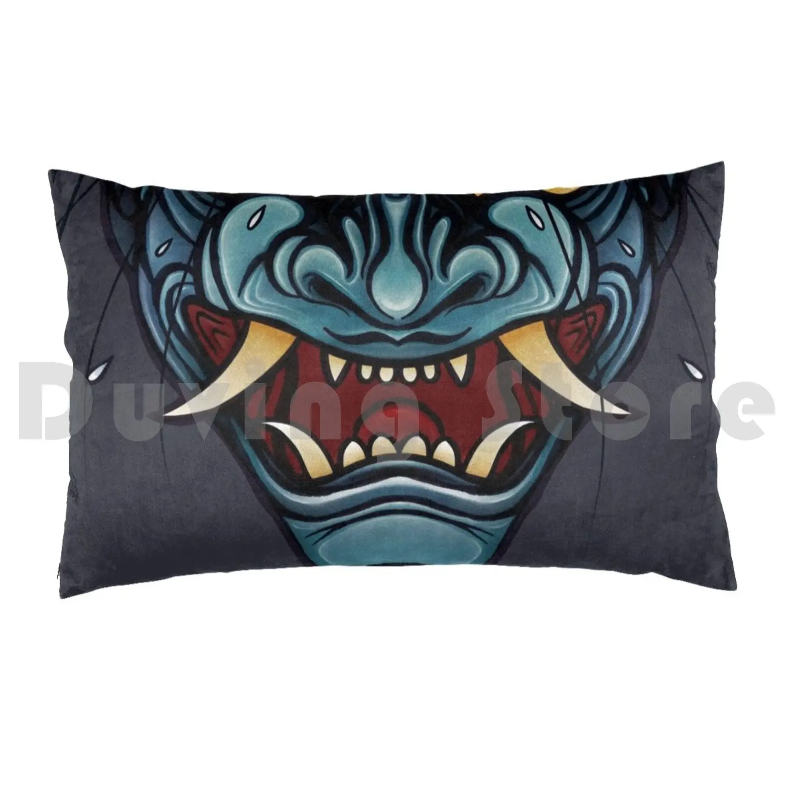 Tears Of The Hannya-Japanese Oni Pillow Case DIY 50*70 Monomano Hannya Yokai Noh Theater Eastern Japanese