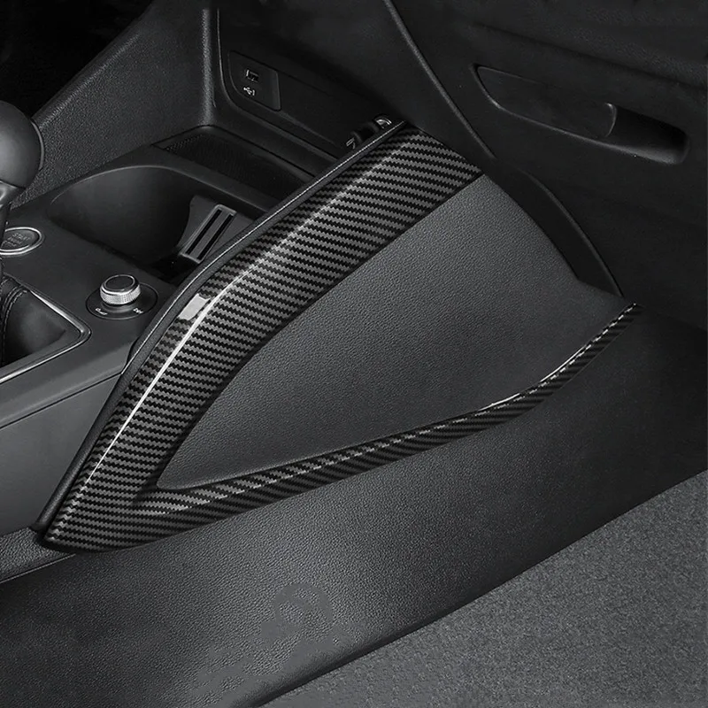 

Car Center Console Gearshift Side Panel Decoration Cover Trim Carbon Fiber Color For Audi Q2 2018-2021 LHD Interior Molding