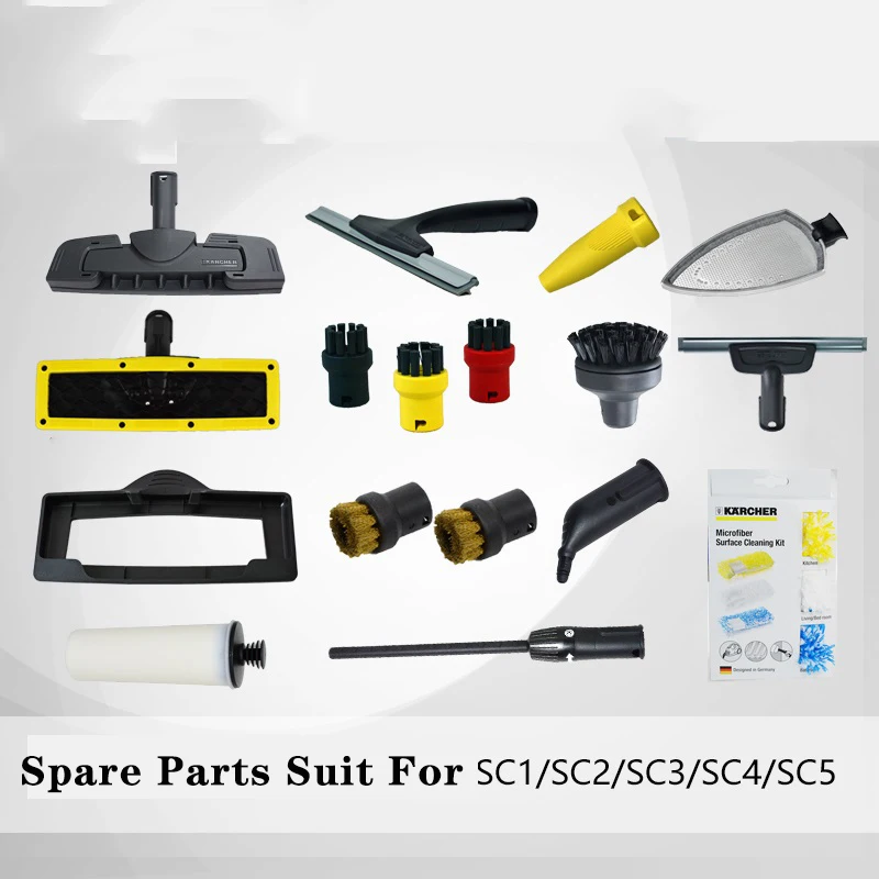 قطع غيار لتنظيف البخار ، ملحقات لـ KARCHER SC1/SC2/SC3/SC4/SC5 ، فرشاة مستديرة مع شق/مكشطة/رذاذ