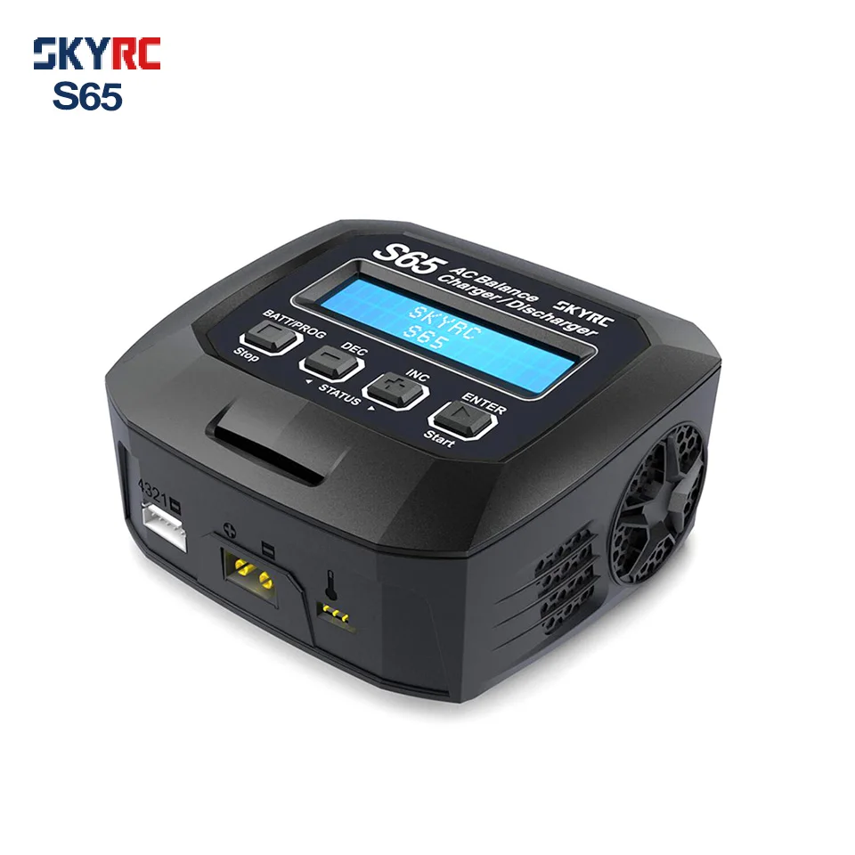 

SKYRC S65 AC Balance Charger 10W Discharger XT60 Connector 65W 6A Smart Charger for LiPo/LiFe/Lilon/NiMH/NiCd/PB/LiHV VS B6 S60