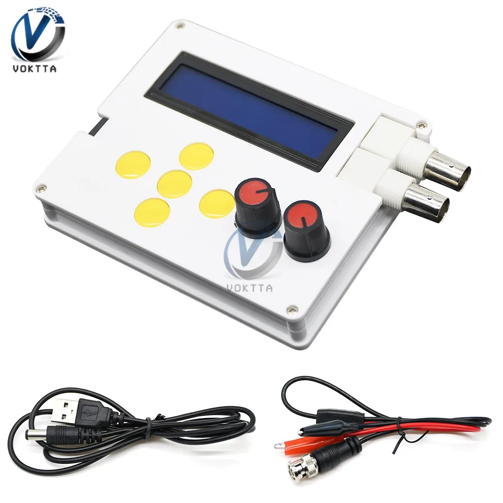 YM-100 DDS Function Signal Generator DC4 -10V Adjustable Electric Wave 1602LCD Dispaly Screen 1Hz-500KHz with BNC Wire USB Cable