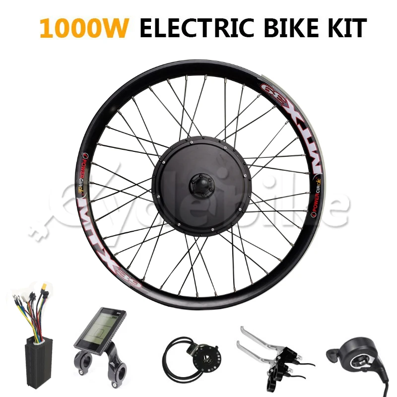 

EBIKE Conversion Kit 48v 1000w Front/Rear Motor Wheel Electric Bicycle Conversion Kit 20" 24" 26" 27.5" 28" 700C 29" 48V Motor W