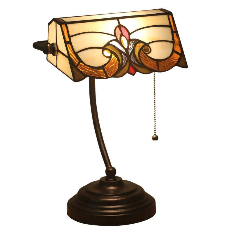 

New Simple Tiffany Bank Lamp Creative Living Room Dining Room Bedroom Bedside Baroque Table Lamps E27 AC110V 220V