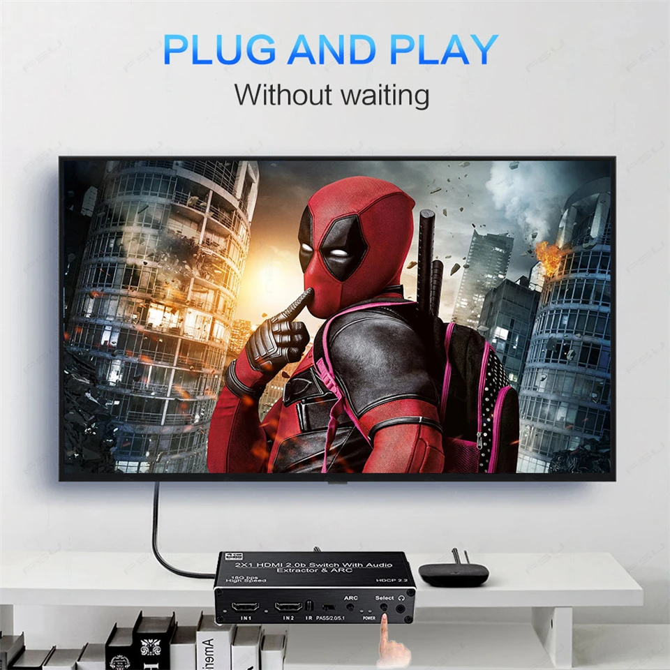 Imagem -05 - Adaptador Hdmi Audio Extractor Conversor de Áudio 4k 120hz Yuv Hdr 4:4:4 Toslink Spdif 2.0 2023 Melhor