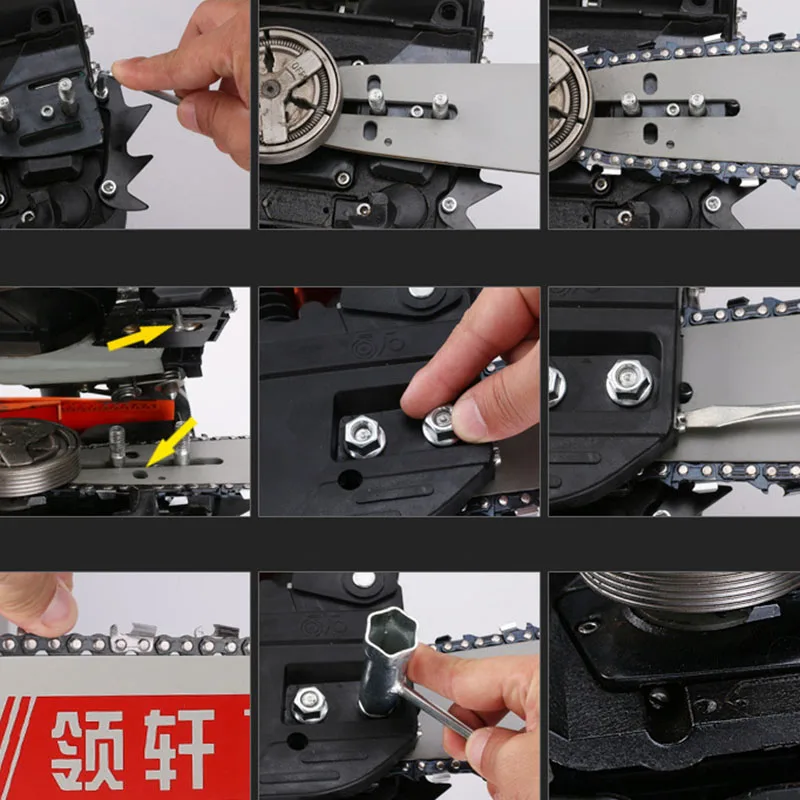 Household high-power chain saw logging saw gasoline chainsaw tree felling machine multifunctional gasoline chain saw