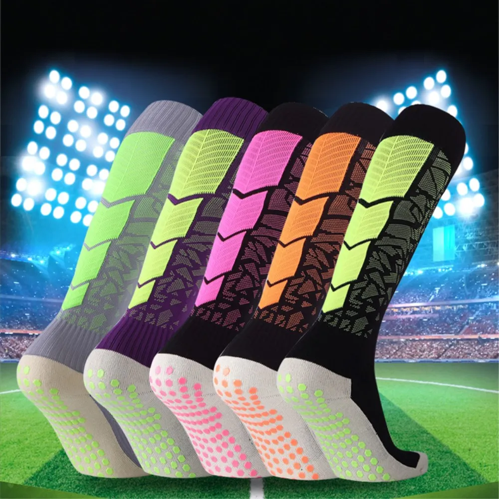 

Professional Soccer Sports Socks Men Women Non-Silp Design Basketball Running Breathable knee high Football Sport Sock Antiskid