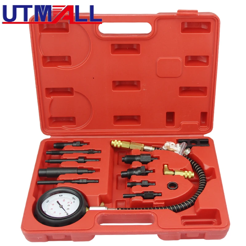 DIRECT & INDIRECT DIESEL ENGINE COMPRESSION INJECTION TESTER 12pc TEST KIT GAUGE