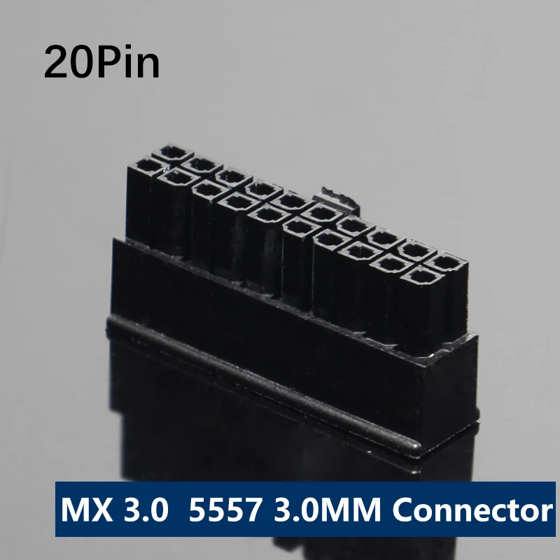 

Molex 3.0 Pitch 3.0mm 20P Connector Male plug shell 2X10P Double Row MX3.0 3.0 Connector for Sever Power Cable DIY 50pcs/100pcs