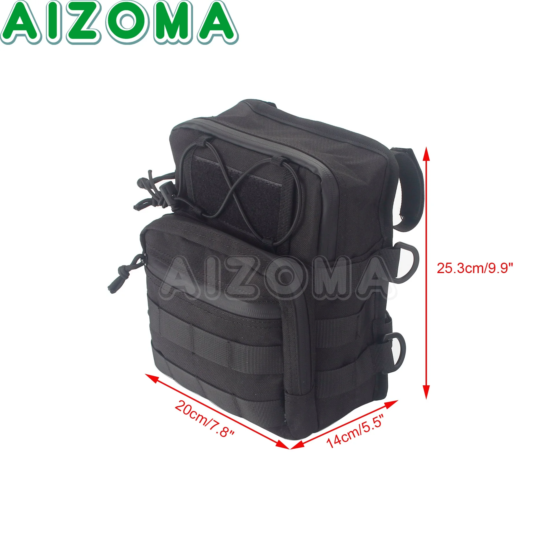 Club Style Utility Molle Traveller Bar Handlebar T-Bar Bag Handle Bags For Harley Dyna Street Bob FXBB Softail Sportster