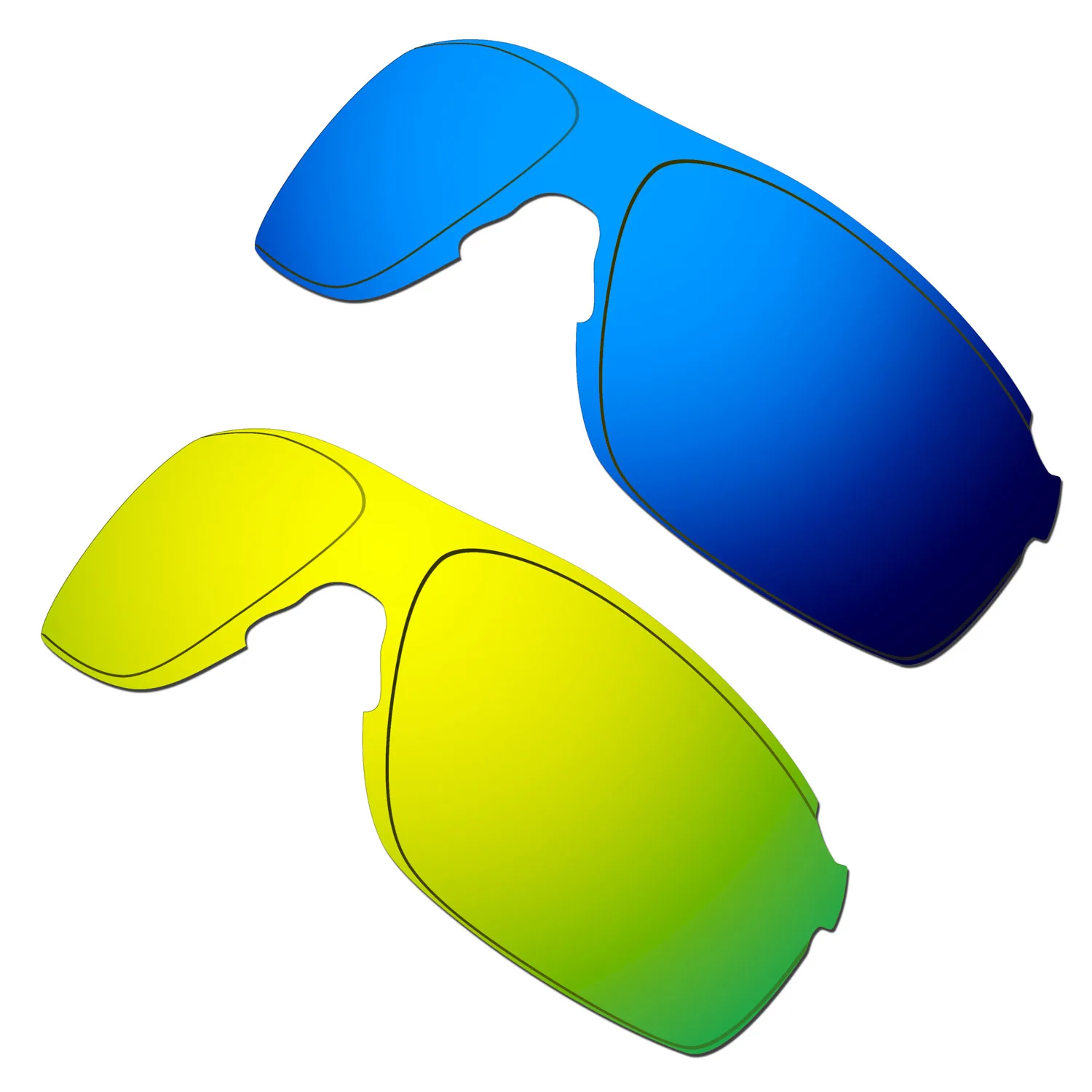 

HKUCO Polarized Replacement Lenses For EVZero Pitch Sunglasses Blue/Gold 2 Pairs