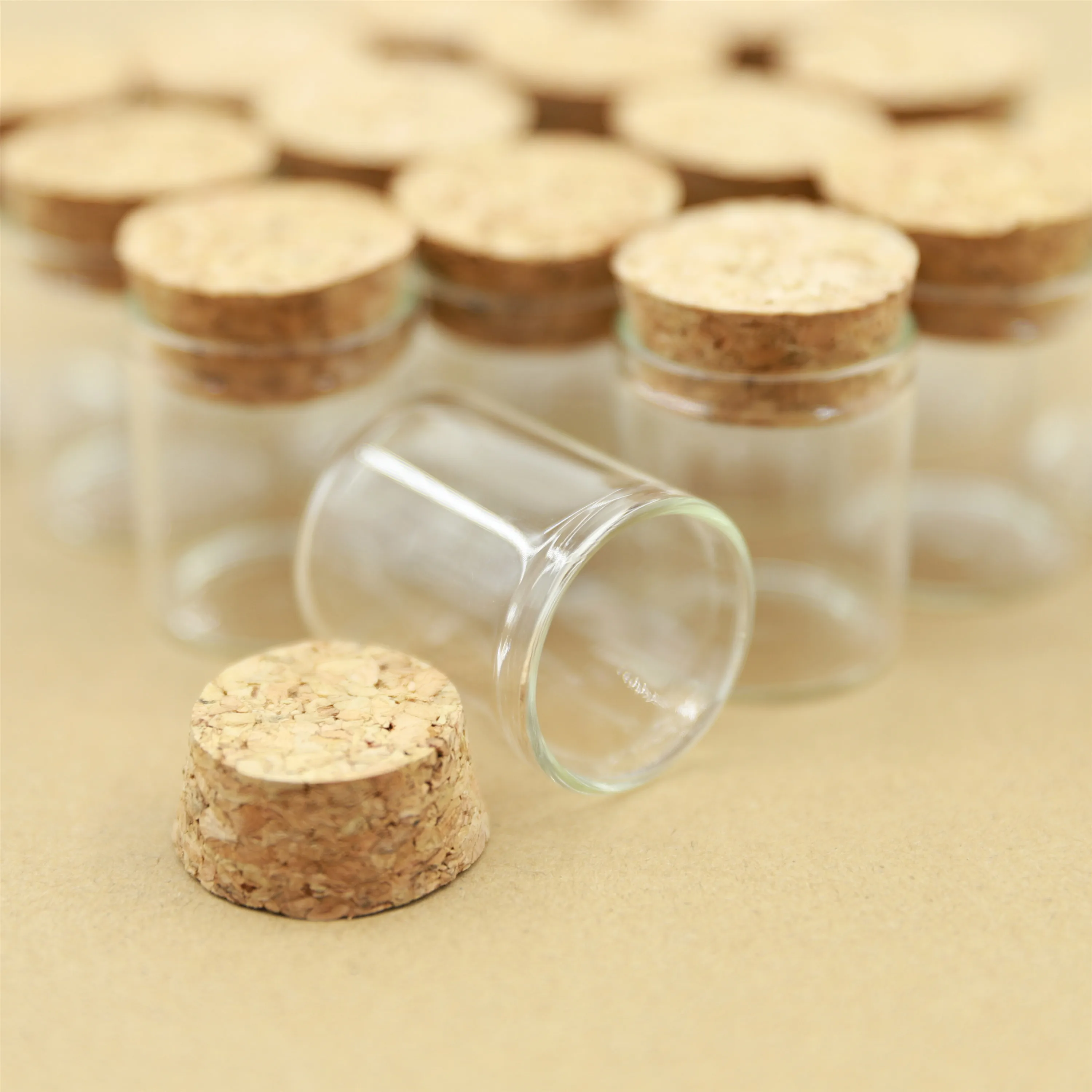 

50 Pieces 12ml 30*35mm Small Glass Bottle Cork Test Tube Transparent Spice Bottles Container Glass Jars Mini Vial Bottle Stopper