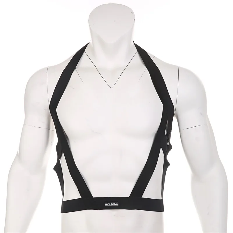 CLEVER-MENMODE Hollow Out Lingerie Harness Underwear Men Sexy Shoulder Muscle Arnes Hombre Body Chest Belt Elastic Strap Costume