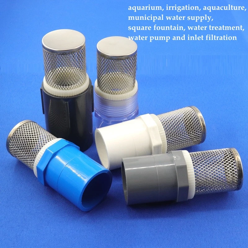 20~50mm PVC UPVC Pipe Connectors Set Aquarium Water Tank Water Pump 304 Stainless Steel Filter Garden Drip Irrigation Filter