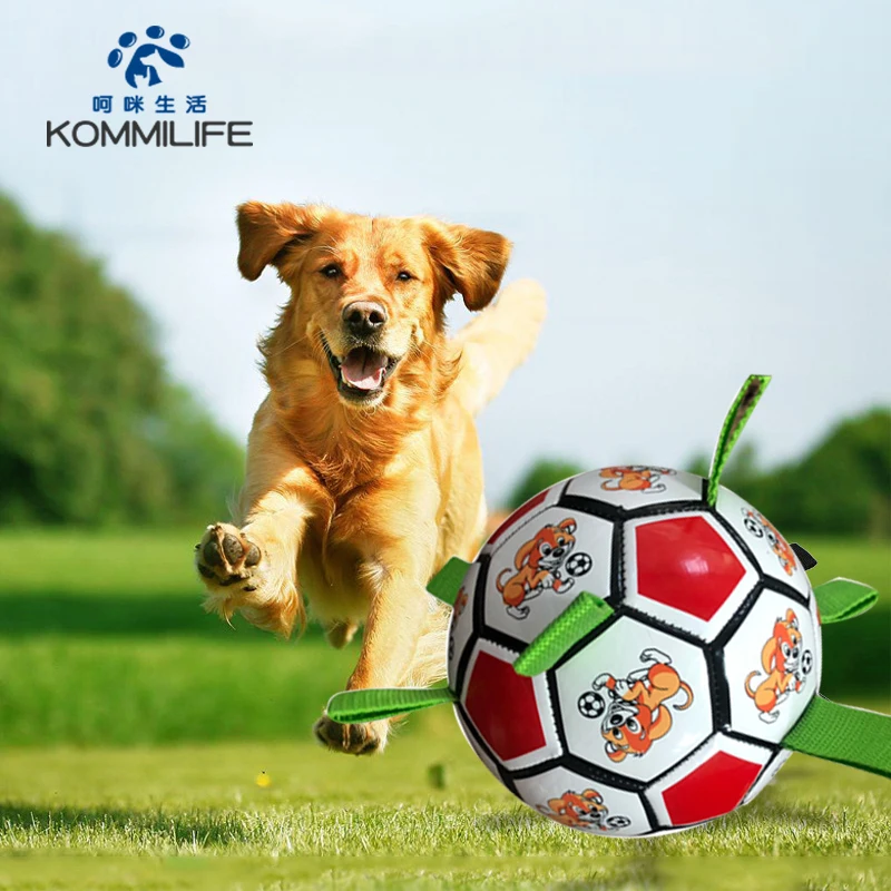 Puppy Dog Soccer Ball Toys Interactive Football Toys For Dogs Outdoor Dog Training Toys Pet Bite Chew Toy for Small Medium Dogs