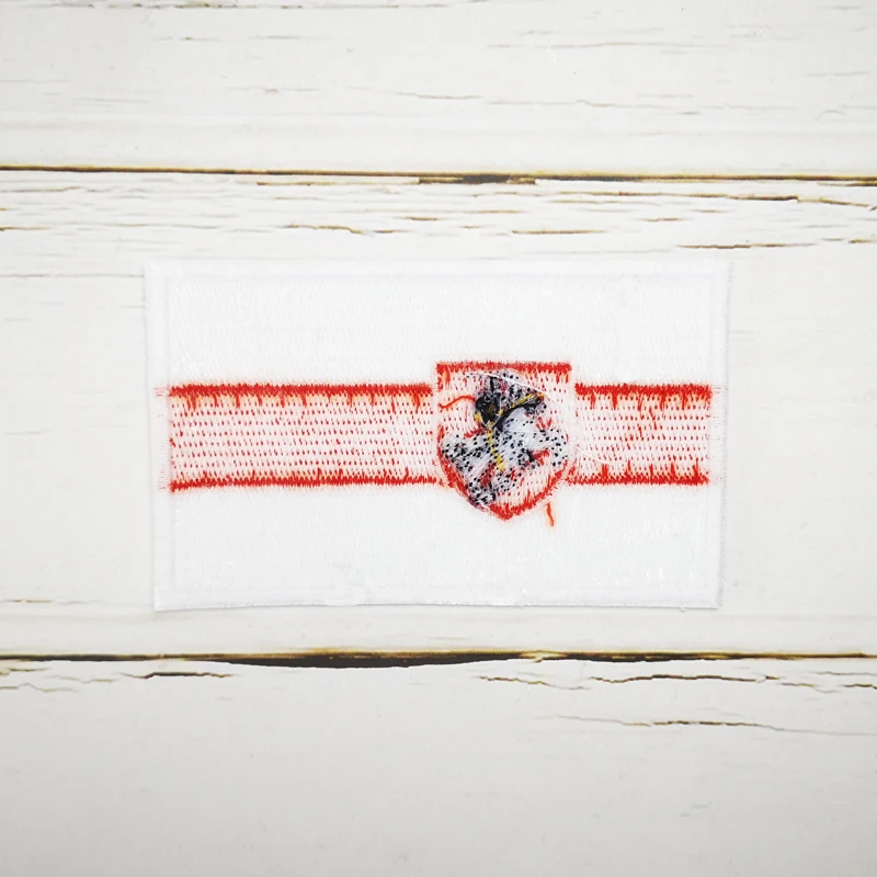 Belarus White Knight Pagonya Flag Full 100% Patch Embroidery For Vest Hat Jeans Iron On Badge Tag 8*5 cm Accessories DIY
