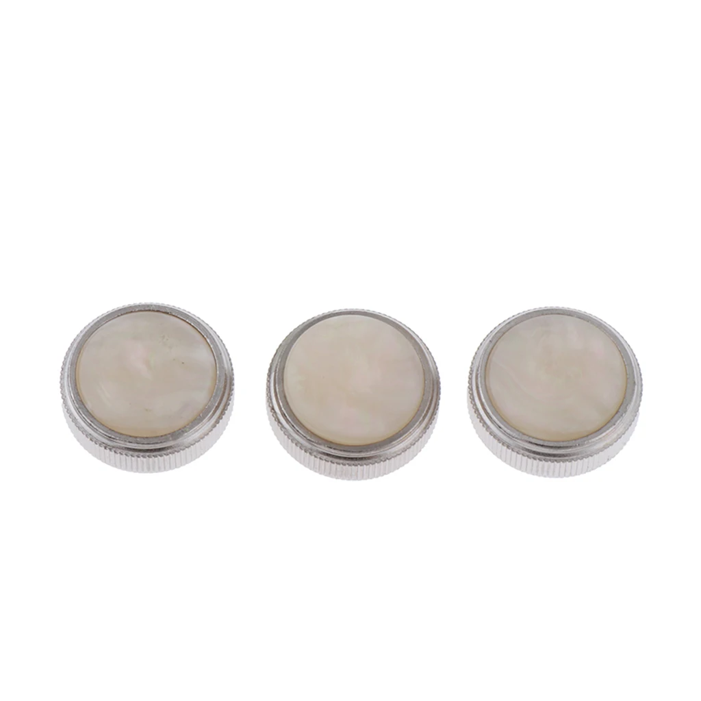 3Pcs/Set Alloy Baritone Trumpet Valve Finger Buttons Repair Parts Set Brass Wind Instrumental Baritone Replacement