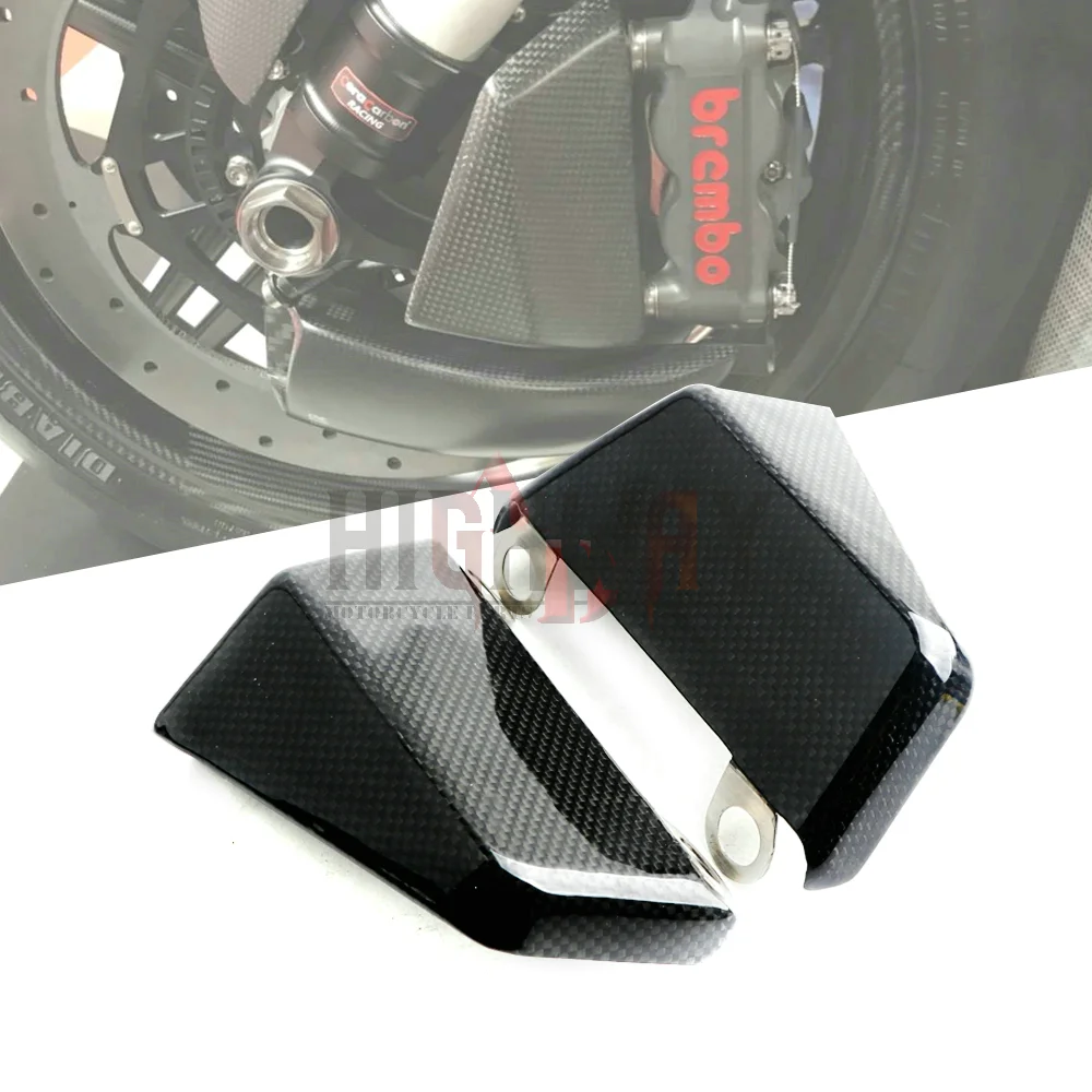 Universal 100mm Carbon Fiber Motorcycle Cooling Air Ducts Brake Caliper Channel For DUCATI Monster 795 796 696 1100 1100S