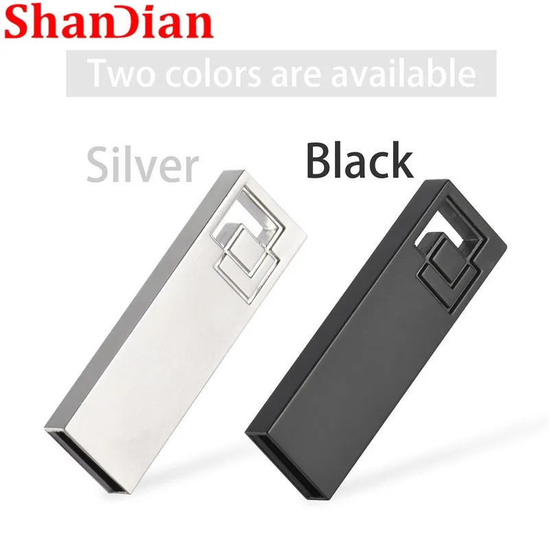 

SHANDIAN Mini Cube Metal Silver USB Flash Drive 4GB 8GB 16GB 32GB 64GB Real Capacity Flash Disk 2.0 Custom LOGO Wholesale