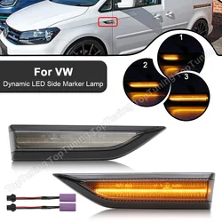 Dynamic LED Side Marker Lights Flowing Sequential Turn Signal Lamps Blinker For VW Caddy 2015 2016 2017 2018 2019 1Pair