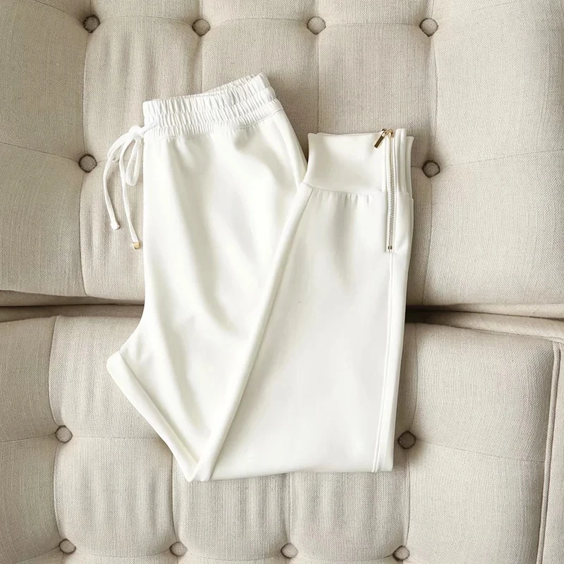 Withered England Style Fashion Side Of Zipper Drawstring Winter Harem Pants Women Pantalones Mujer Pantalon Femme Trousers Women