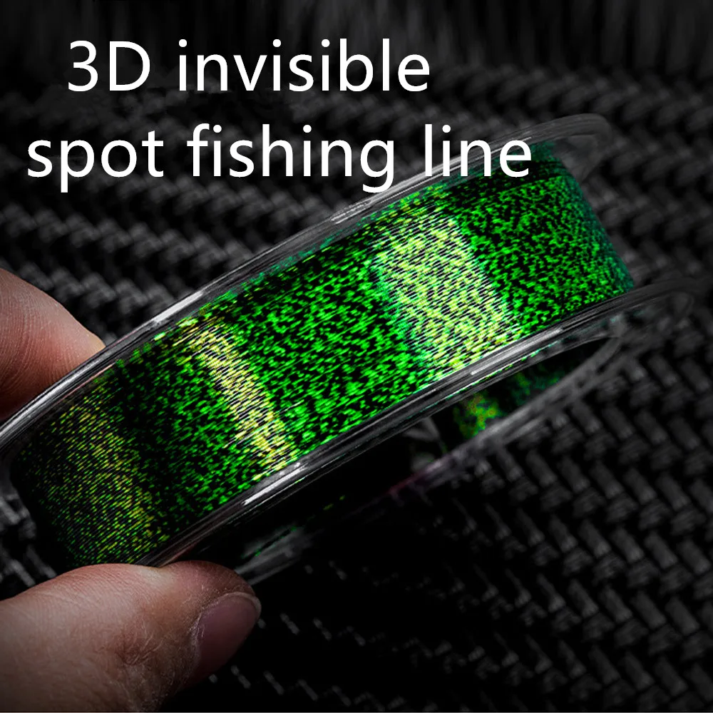 100m Invisible Fishing Line Speckle Carp Fluorocarbon Line Super Strong Spotted Line Sinking Fluorocarbon On Line