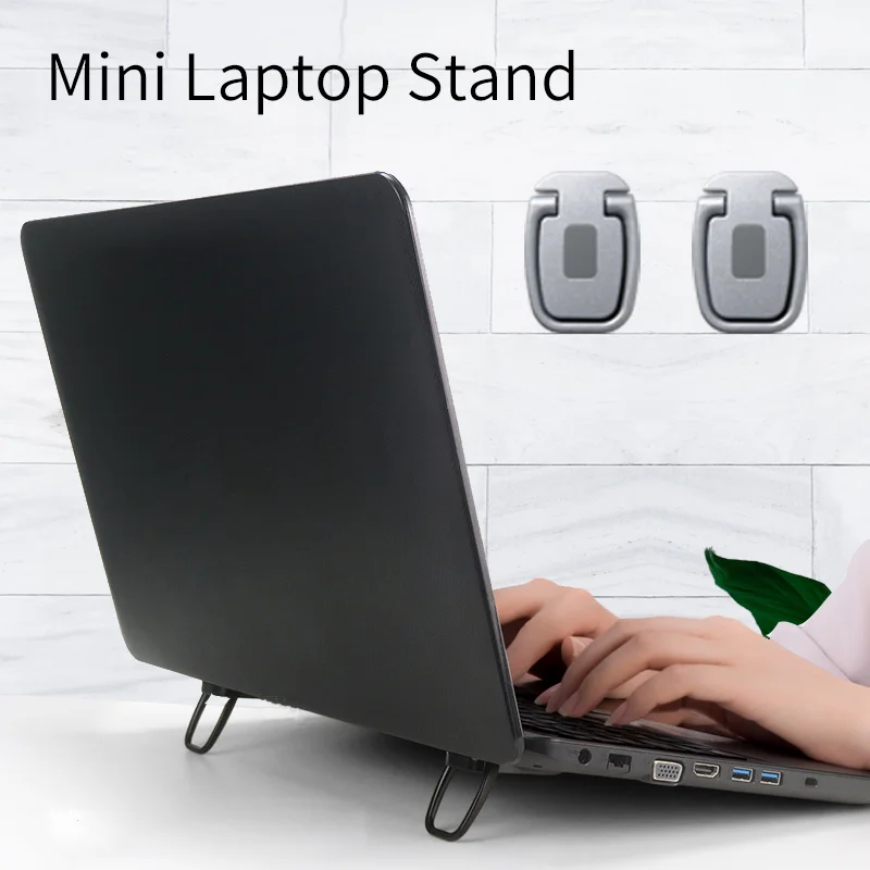 Mini supporto per Laptop portatile in metallo 1 paio supporto invisibile di sollevamento pieghevole per macbook accessori per Laptop Dell Lenovo