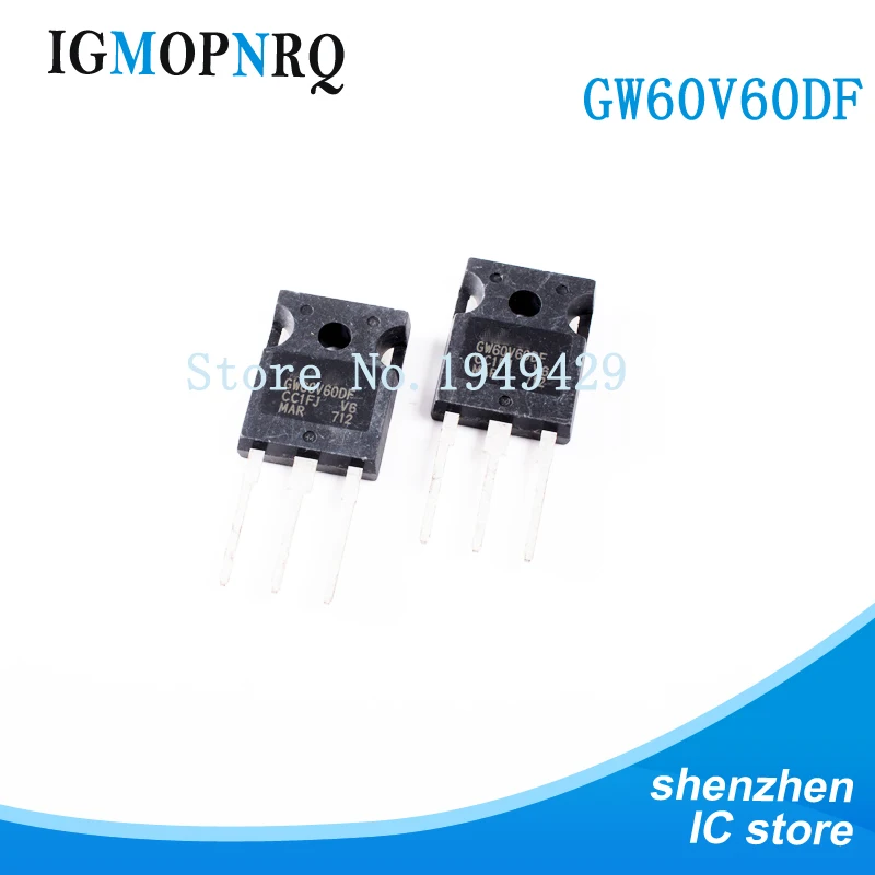 10PCS STGW60V60DF GW60V60DF TO-247 IGBT transistor 600V High Speed Trench 60A Gate new