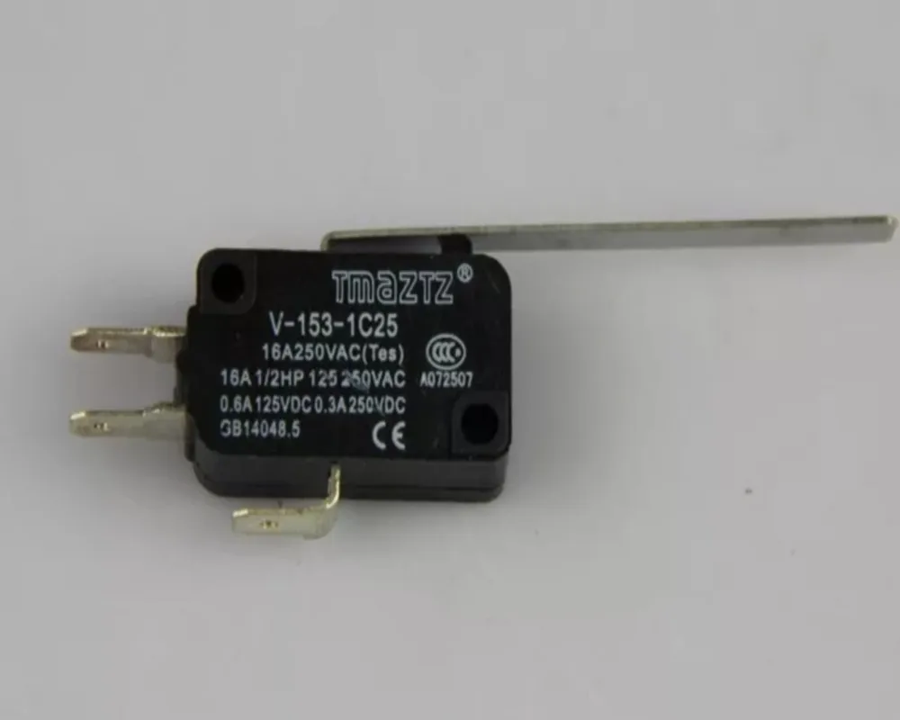 

Высокопрочный концевой выключатель V-153, устойчивость к ударам, хорошая термостойкость, высокоточный микропереключатель положения действия.