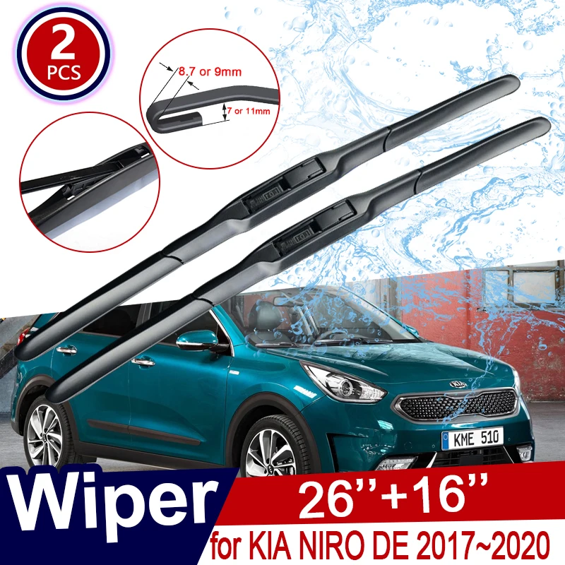 

Car Wiper for KIA NIRO DE 2017 2018 2019 2020 Front Windscreen Windshield Wipers Blades Car Accessories Stickers