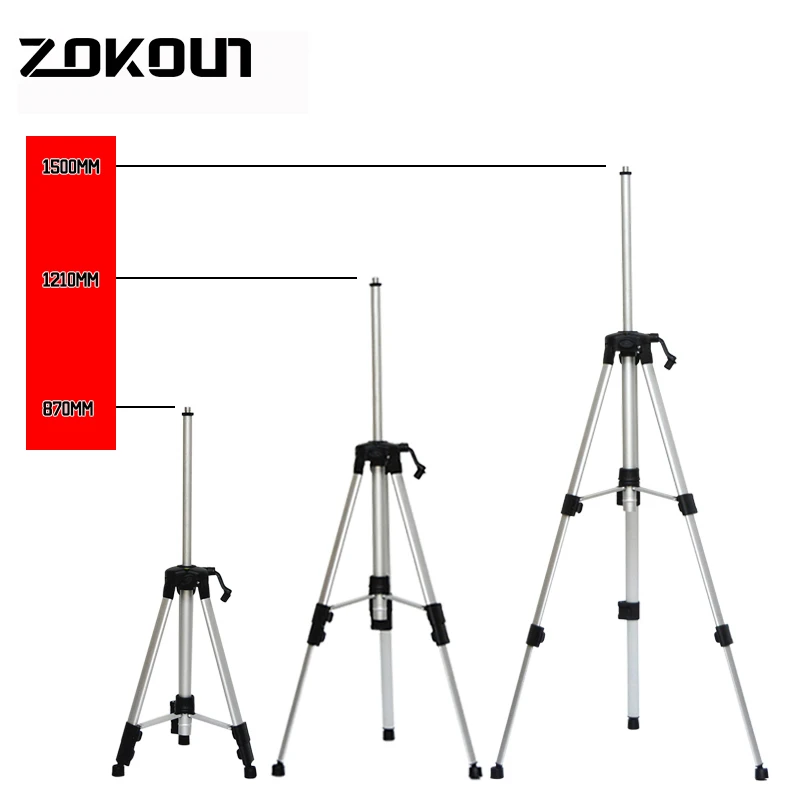 1.5M laser tripod 5/8 to 1/4 thread Adjustable height aluminum tripod or stand for red or green laser level