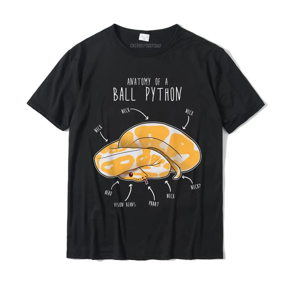 Anatomy Of An Albino Ball Python Funny Reptile Snake Lover T-Shirt Fashionable Male T Shirt Casual T Shirts Cotton Normal