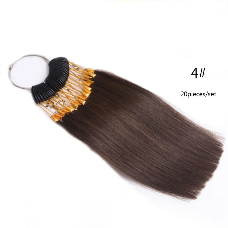 20Pcs/Set Hair Color Rings Human Hair Charts Swatches Testing Color Samples For Salon Hairdresser Dyeing Practice