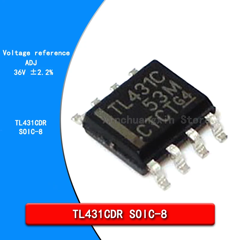 10PCS/LOT Original TL431C TL431CDR SOIC-8 ADJ 2.2% Adjustable precision shunt regulator voltage reference chip