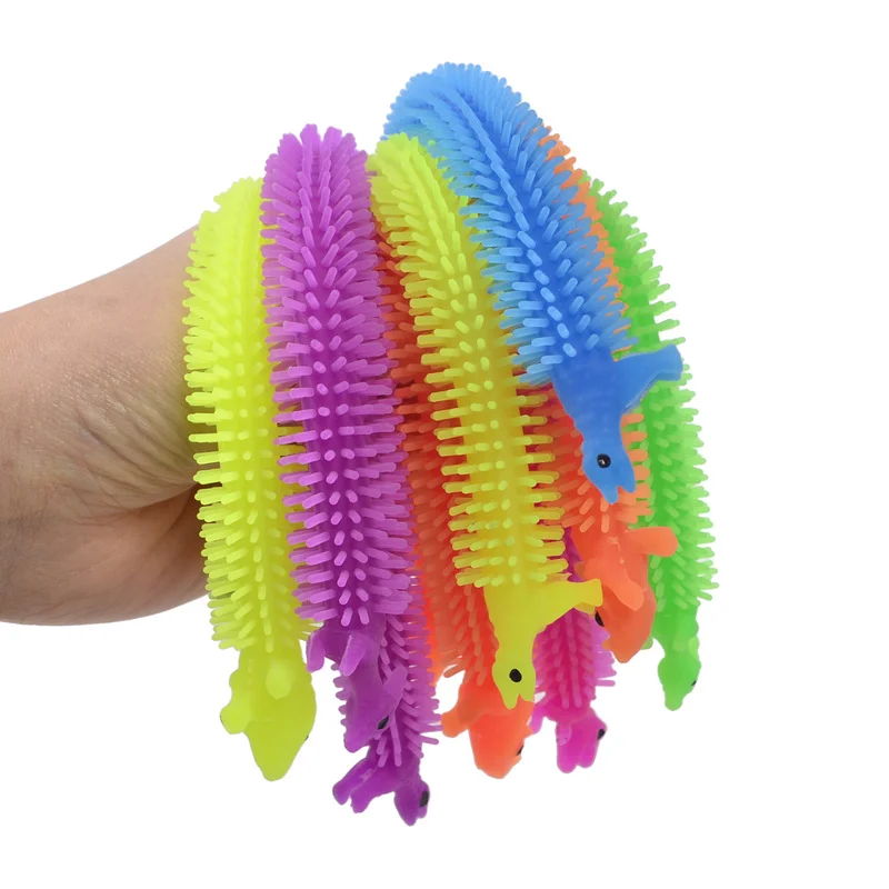 1/3/6Pcs Grappige Worm Noodle Stretch String Anti Stress Relief Speelgoed Dinosaurus Tpr Touw String Autism vent Speelgoed Voor Kid Christmas Gift