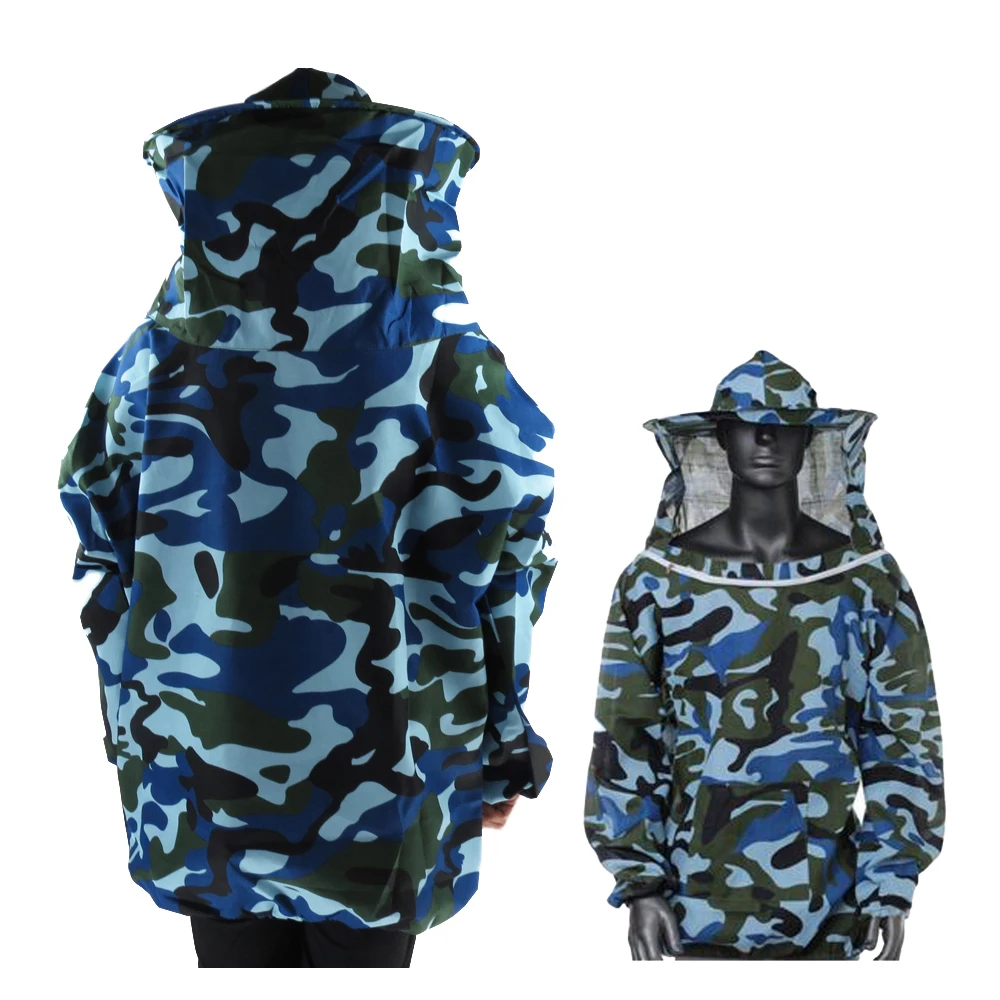 Beekeeping Protective Jacket Farm Smock Suit Bee Keeping Sleeve Hat Equip Suit Keeping Beekeeper Clothes Veil Breathable Dress view 3