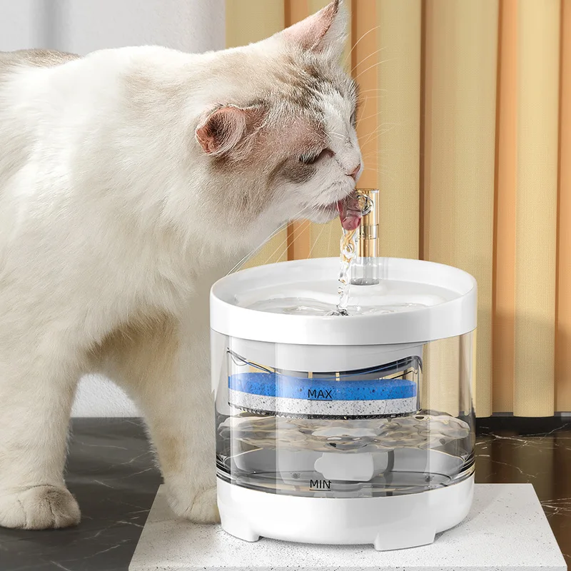 

Cat Water Fountain with Faucet Automatic Dog Water Filter Dispenser Clear Faucet Drinker for Cats Pet Drinking Bowl Auto Feeder