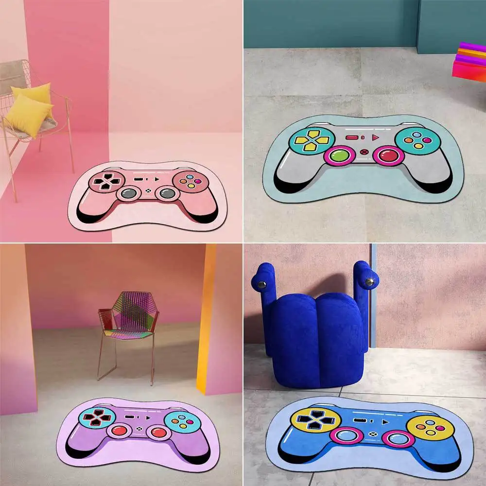 

Cartoon Kids Playing Area Rug 3D irregular Gamer Controller Printed Child Bedroom Play Carpet Baby Room Game Crawl Big Floor Mat