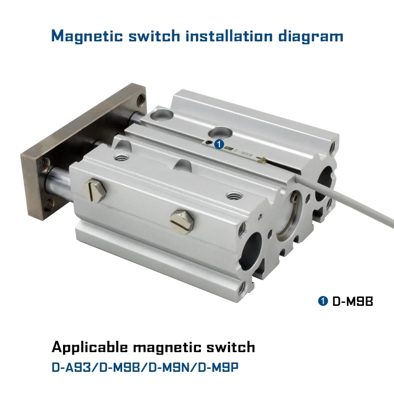 MGPM32 MGPL32 řada namyšlený gwint cylindr hubený tři čepovec vzduch pneumatické cylindr s gwint táhlo nudit 32mm hladit 25-400mm