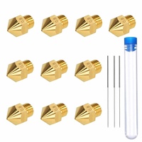 10 pcs 0.6MM MK8 3D Printer Extruder Nozzles for Creality Ender 3 Ender 3 pro Ender 5 CR-10 etc