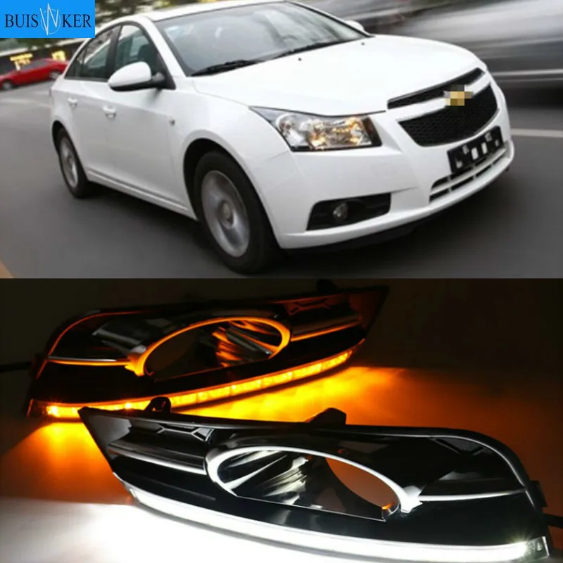 

Светодиодные дневные ходовые огни DRL с указателем поворота для chevrolet cruze 2009, 2010, 2011, 2012, 2013, 2014, 2 шт.