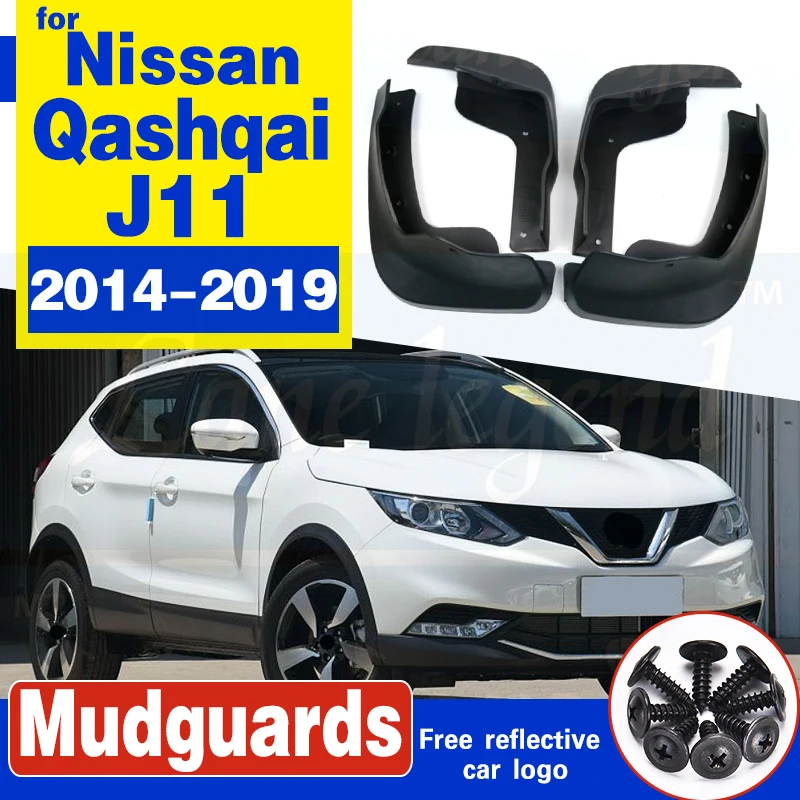 

Front Rear Set Molded Car Mud Flaps For Nissan Qashqai J11 2014-2019 2016 2017 Mudflaps Splash Guards Mud Flap Mudguards Fender