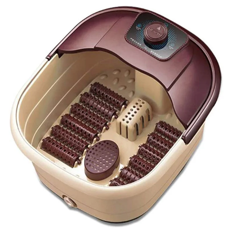 Electric Foot Spa Bath Massager Machine Foot Roller Massage Magnetic Field Infrared Heat Heated Therapy for Stress Relief