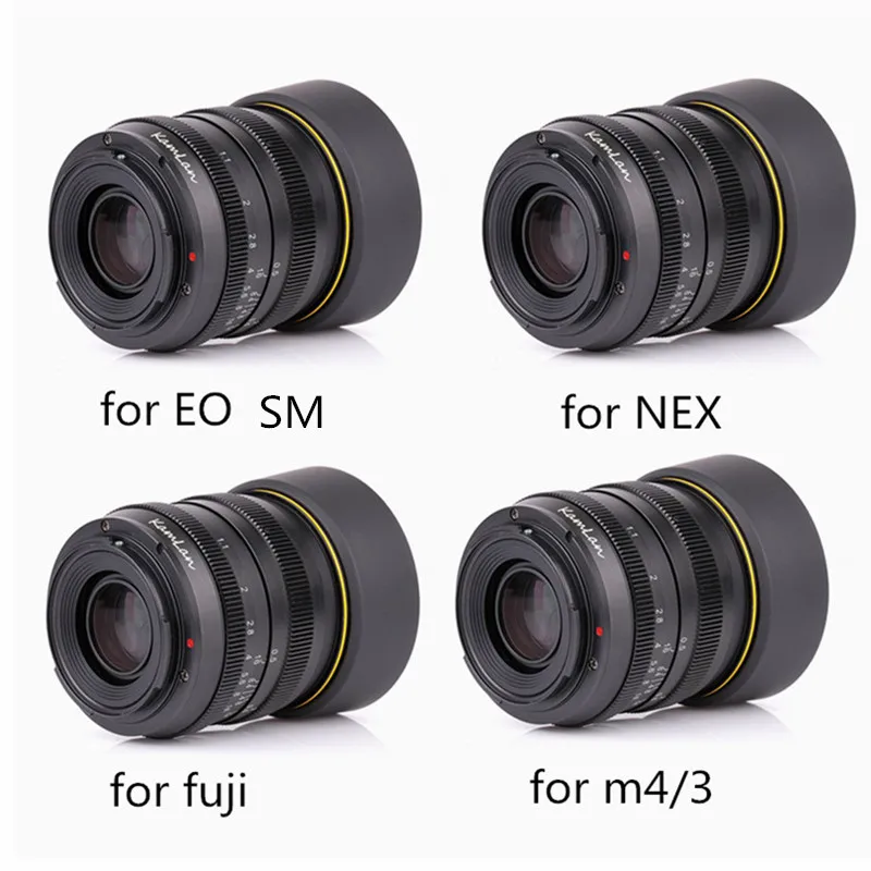 Kamlan Ống Kính 50Mm F1.1 APS-C Khẩu Độ Lớn Lấy Nét Bằng Tay Ống Kính Cho Máy Canon EOS-M NEX Fuji X M4/3 camera Lens Hood