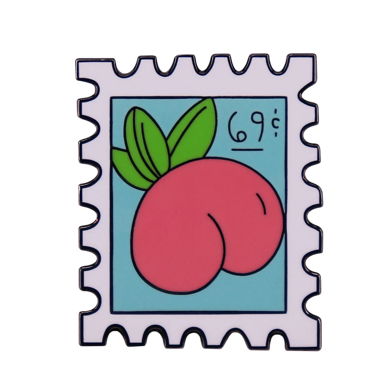 Georgia Peach Stamp 69c Enamel pin exquisite postage stamps Save The USPS Badge