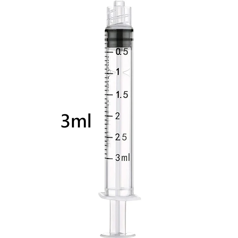 3CC/ML Plastic Syringe Luer Lock Without Needle Bulk Package Use for Lab,Measurement and Dispensing and industrial use only