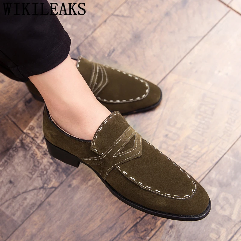 Loafers Suede Shoes Men Oxford Big Size Men Coiffeur Shoes For Men Black Gents Shoes Wedding Dress 2024 Zapato Hombre Vestir