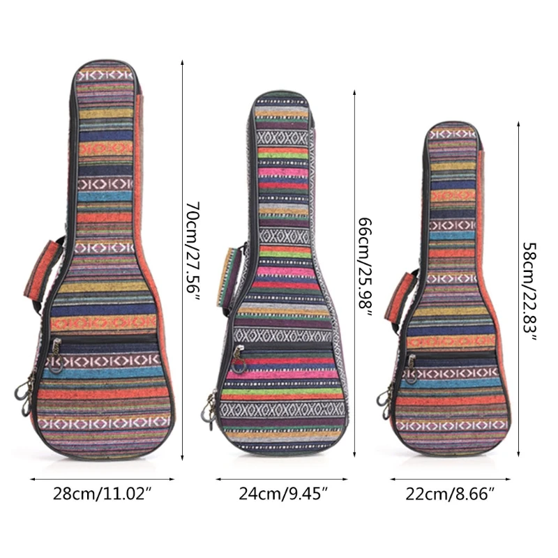 PXPF Thicken Soprano Concert Tenor Ukulele Bag Case Backpack Bag 21 23 26 Inch Ukelele Mini Guitar Accessories Parts Show